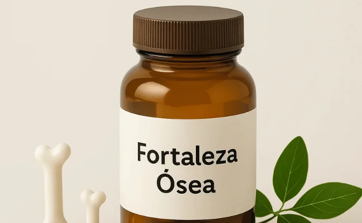 Imagen de un bote con cápsulas para la fortaleza ósea en refugiodelvergel.com